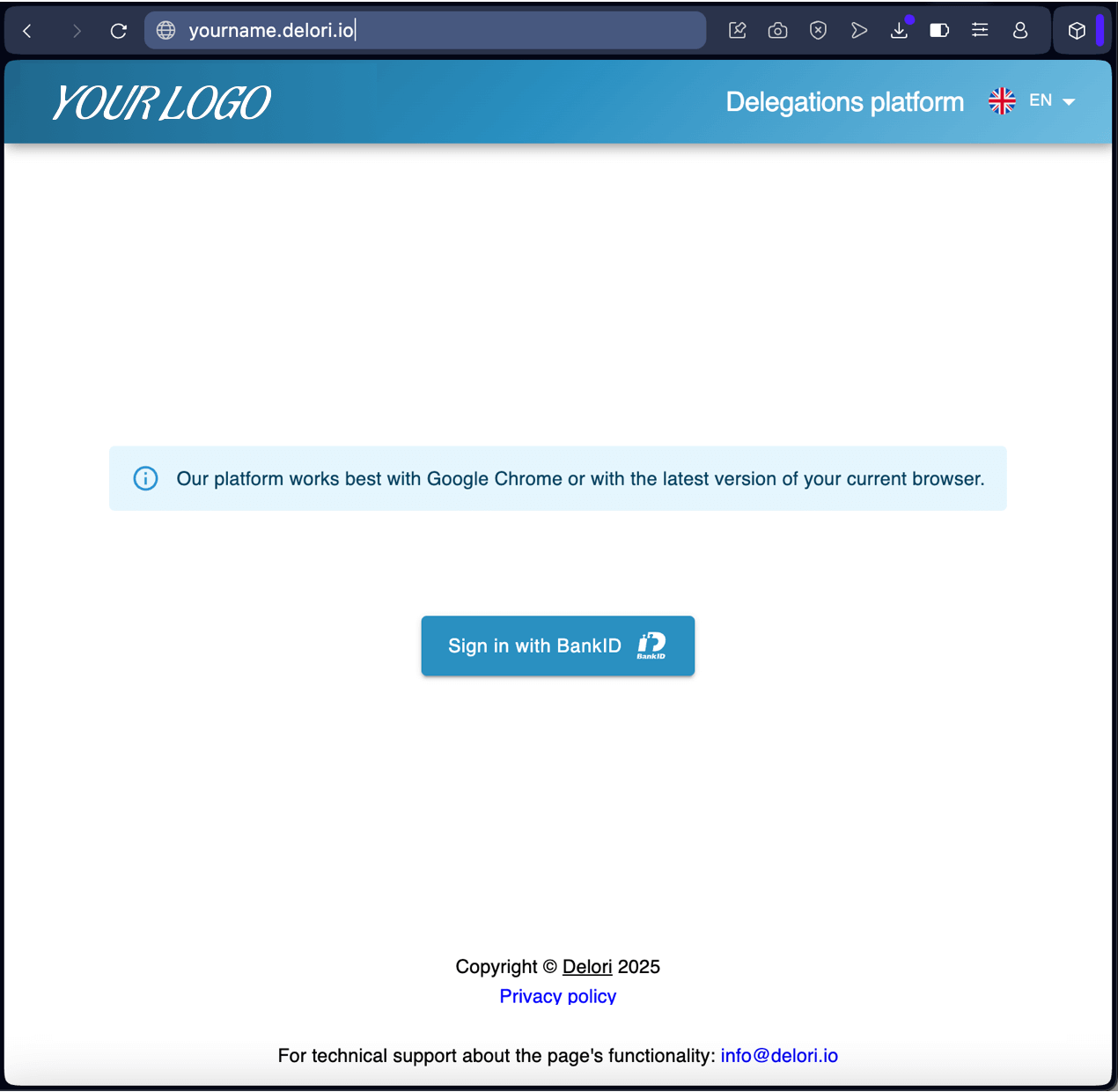 Image of Delegations platform
